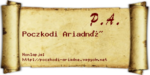 Poczkodi Ariadné névjegykártya